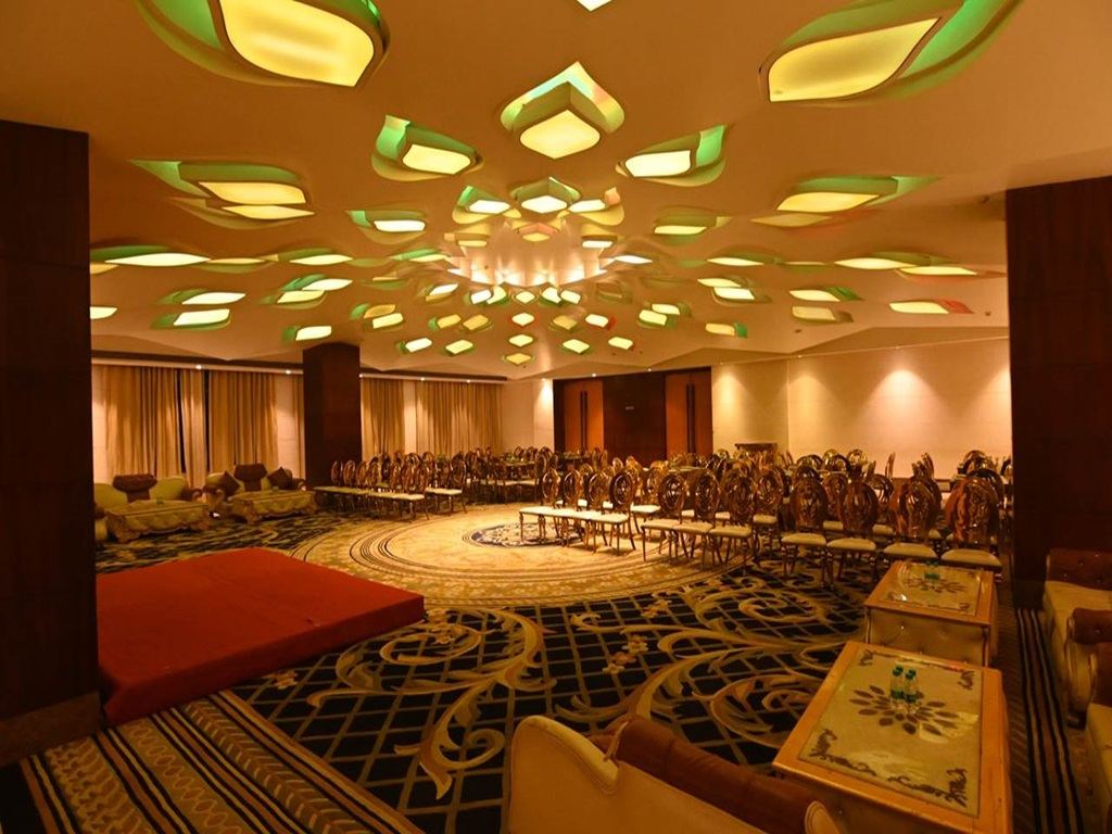 Decorated banquet hall